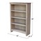 International Concepts Shaker Bookcase, 48"H, Washed Gray Taupe SH09-3224A - alternate 5